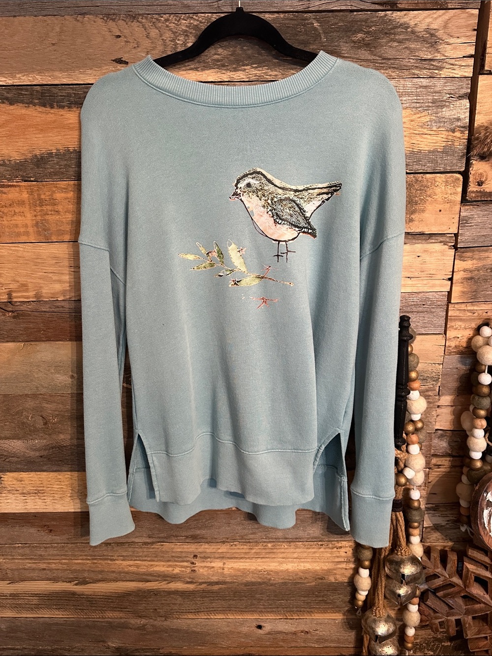 Bird  Light Blue Camden Sweatshirt upcycle